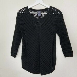 Chelsea & Theodore 3/4 Sleeve Open Knit Sweater